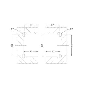 Shower Hinges SS304/SS316 DF SH 14