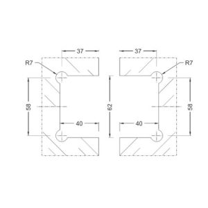 Shower Hinges SS304/SS316 DF SH 17