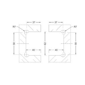 Shower Hinges SS304/SS316 DF SHB 19