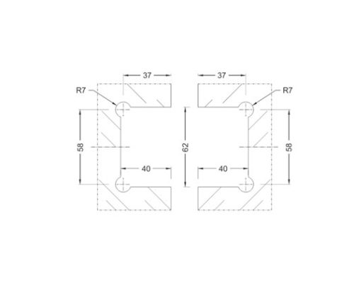 Shower Hinges SS304/SS316 DF SHB 19