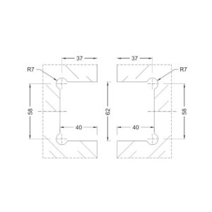 Shower Hinges SS304/SS316 DF SHB 21