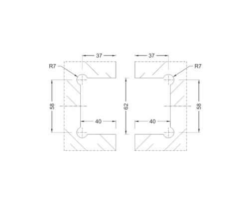 Shower Hinges SS304/SS316 DF SHB 21