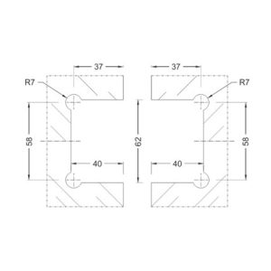 Shower Hinges – Brass DF BSH 12