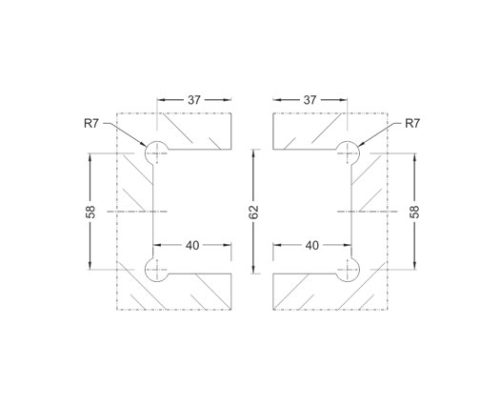Shower Hinges – Brass DF BSH 12