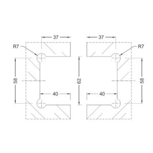 Shower Hinges – Brass DF BSH 13