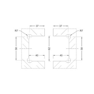 Shower Hinges – Brass DF BSH 14