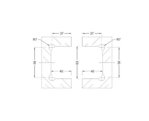 Shower Hinges – Brass DF BSH 14