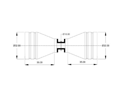 Shower Glass Knob SS304/316 DF SKB 06
