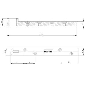 Floor Spring DF FS 1041 BOTTOM PIVOT