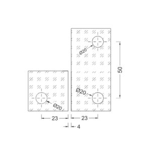 Solid Patch Fittings SS304 DF PF 125