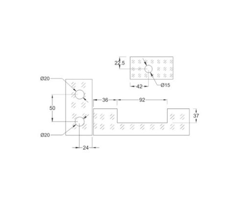 Solid Patch Fittings SS304 DF PF 127R