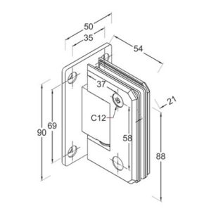 Shower Hinges – Brass DF BSH 11
