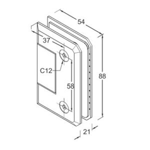Shower Hinges – Brass DF BSH 15