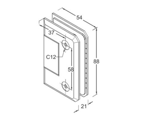 Shower Hinges – Brass DF BSH 15