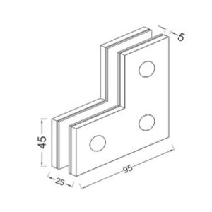Solid Patch Fittings SS304 DF PF 125
