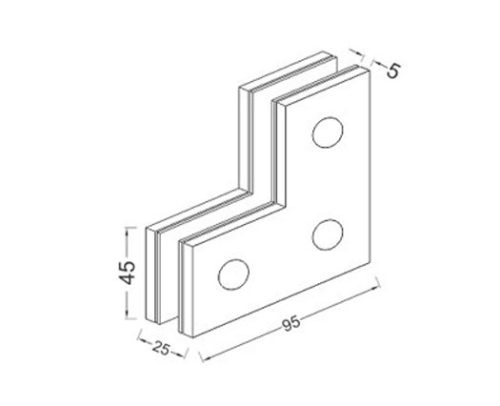 Solid Patch Fittings SS304 DF PF 125
