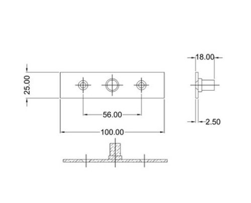 Solid Patch Fittings SS304 DF PF 129