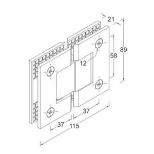 Shower Hinges SS304/SS316 DF SH 12