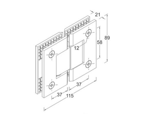 Shower Hinges SS304/SS316 DF SH 12