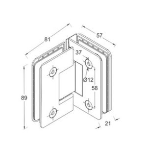 Shower Hinges SS304/SS316 DF SH 14
