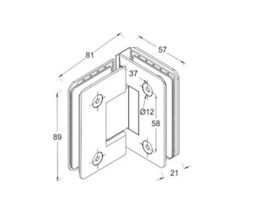 Shower Hinges SS304/SS316 DF SH 14