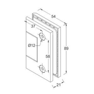 Shower Hinges SS304/SS316 DF SH 15