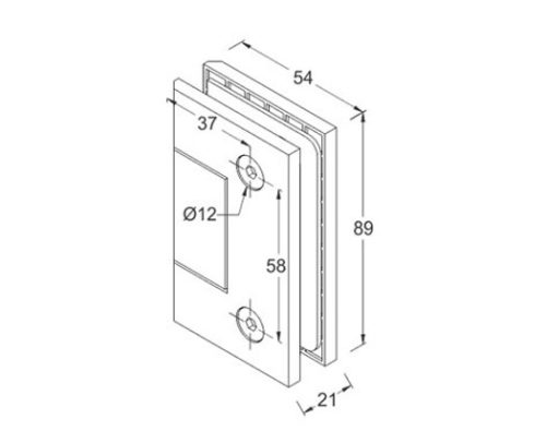 Shower Hinges SS304/SS316 DF SH 15