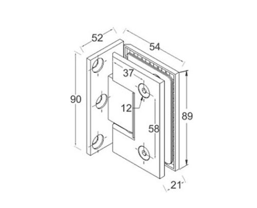 Shower Hinges SS304/SS316 DF SH 16