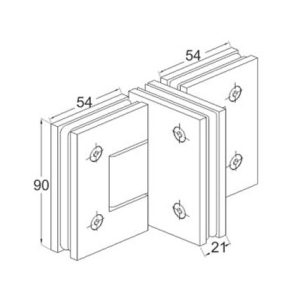 Shower Hinges SS304/SS316 DF SH 17