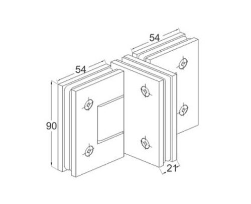 Shower Hinges SS304/SS316 DF SH 17
