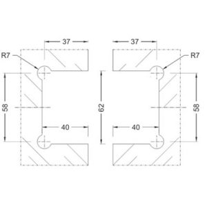 Shower Hinges SS304/SS316 DF SHB 20