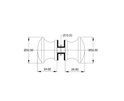 Shower Glass Knob SS304/316 DF SKB 01