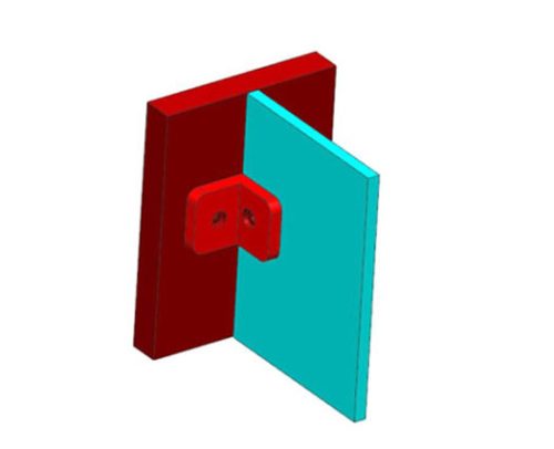 Sheet Metal Glass Connector SS304/SS316 DF SMGC 112