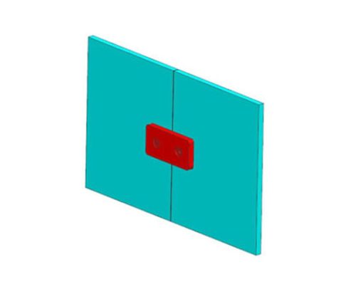 Sheet Metal Glass Connector SS304/SS316 DF SMGC 115