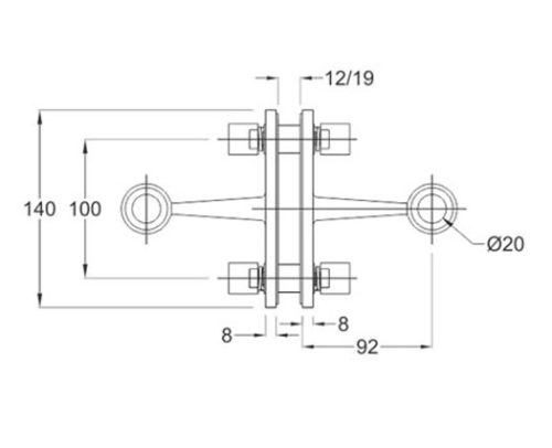 Spider Fittings – SS316 (200mm) DF 02