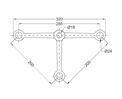 Spider Fittings – SS316 (200mm) DF 04