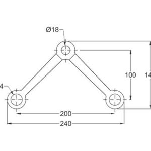Spider Fittings – SS316 (200mm) DF 05