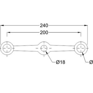 Spider Fittings – SS316 (200mm) DF 06