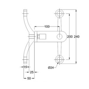Spider Fittings – SS316 (200mm) DF 12