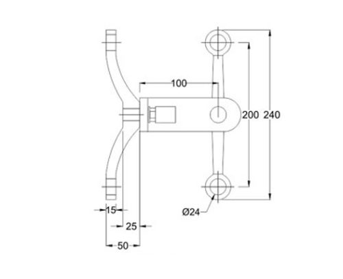 Spider Fittings – SS316 (200mm) DF 12