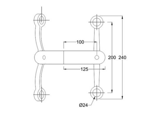 Spider Fittings – SS316 (200mm) DF 13