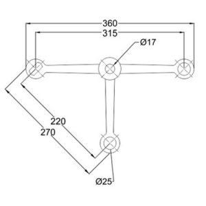 Spider Fittings – SS316 (220mm) DF SF 221