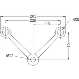 Spider Fittings – SS316 (220mm) DF SF 222