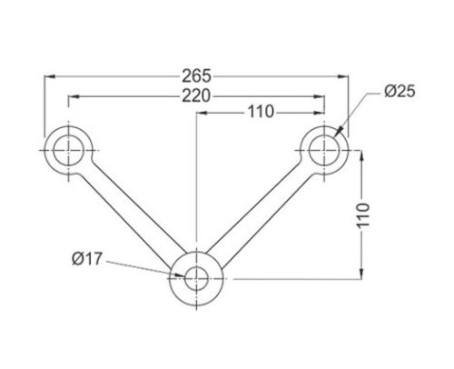 Spider Fittings – SS316 (220mm) DF SF 222