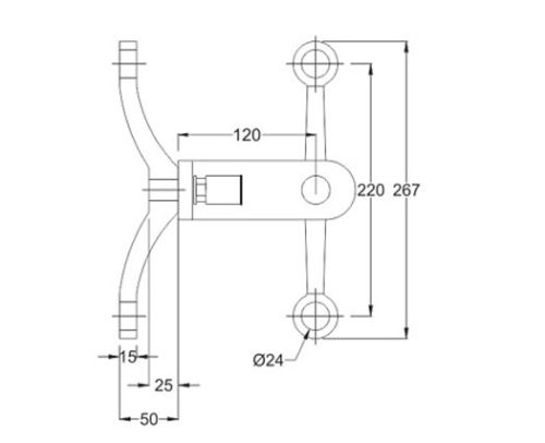 Spider Fittings – SS316 (220mm) DF SF 225