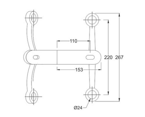 Spider Fittings – SS316 (220mm) DF SF 226