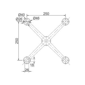 Spider Fittings – SS316 (250mm) DF PS 250 A