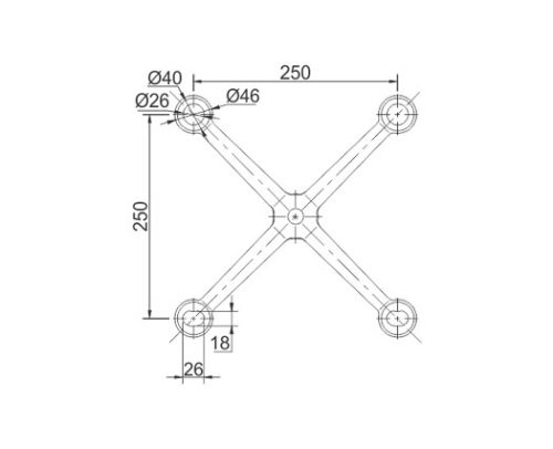 Spider Fittings – SS316 (250mm) DF PS 250 A
