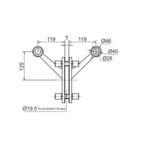 Spider Fittings – SS316 (250mm) DF FS 250 D