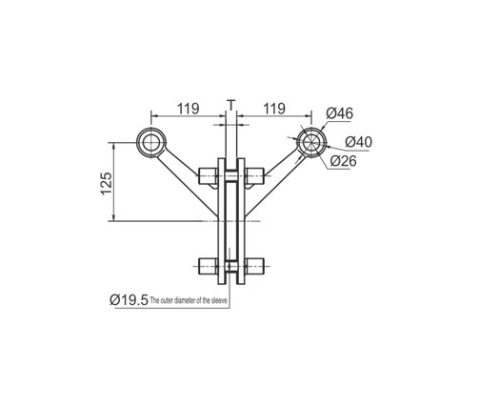 Spider Fittings – SS316 (250mm) DF FS 250 D